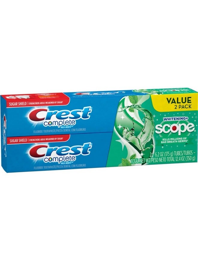 Complete Whitening Plus Scope Minty Fresh Striped 6.2 Ounce (Pack Of 2)