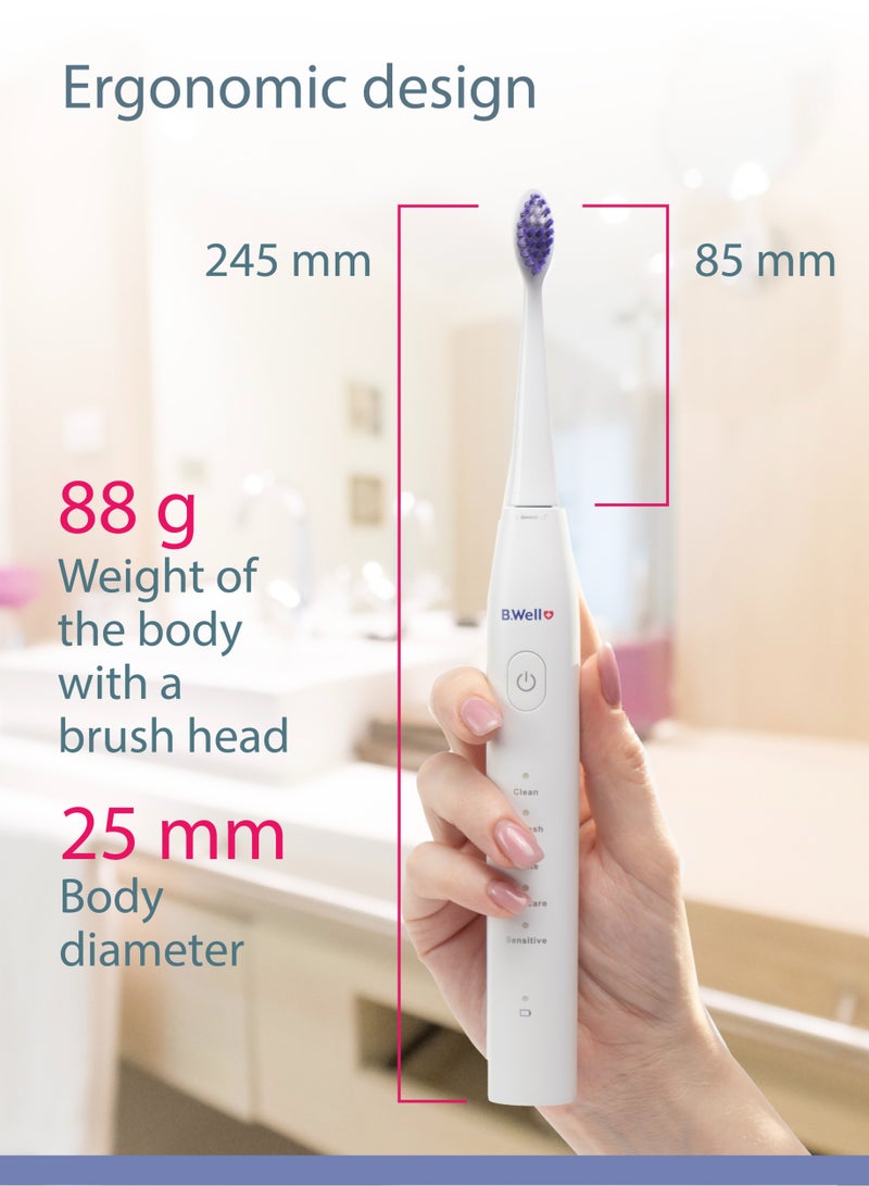 B WELL PRO-850 Electric Sonic Toothbrush(White)