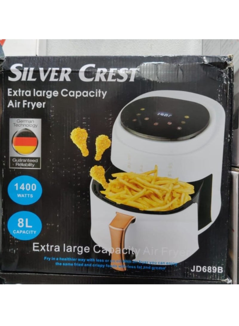 8 Li Silver Crest Digital Air Fryer JD689