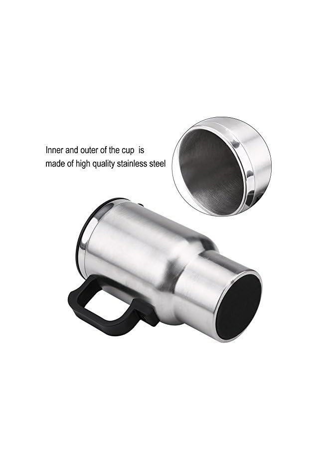 Kettle Boiler 450ml Car Heating Travel Cup Stainless Steel Mug Car Coffee Cup Warmer with DC 12V Charger for Car