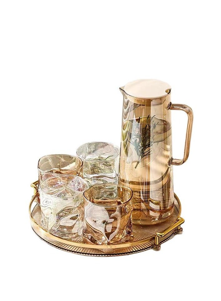 Glass cold kettle household cup set high appearance level living room cup set