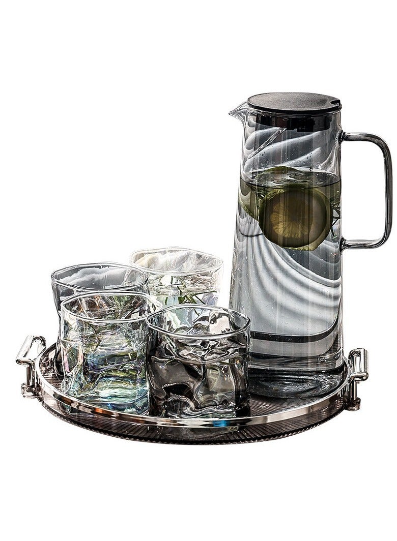 Glass cold kettle household cup set high appearance level living room cup set