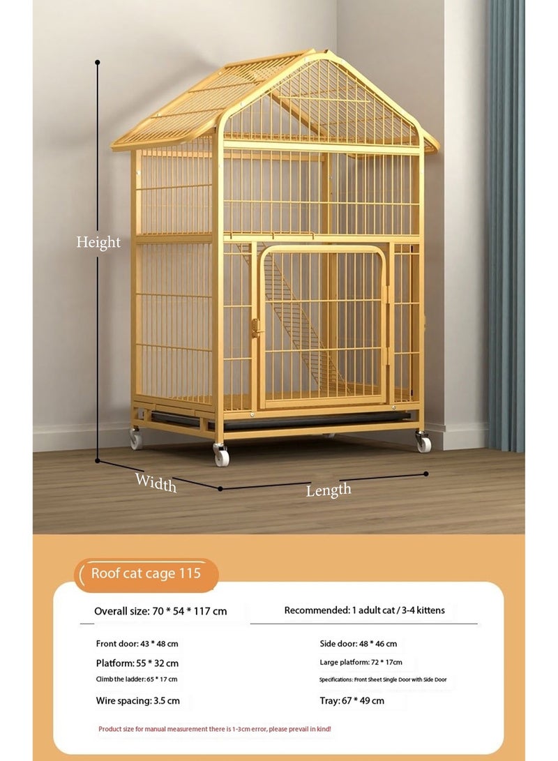Cat Cage Pet Dog Cage DIY Small Animal Cage for Pets Portable Metal Wire Yard Fence Cat Playpen Home(3-Tier)