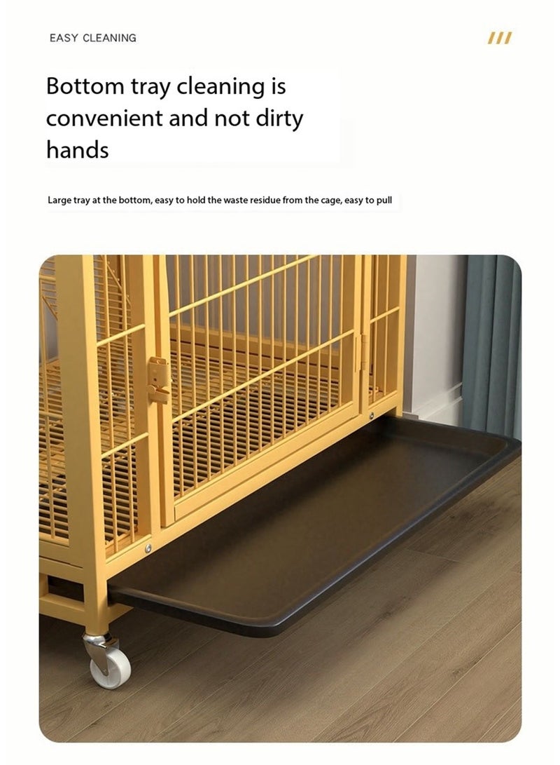 Cat Cage Pet Dog Cage DIY Small Animal Cage for Pets Portable Metal Wire Yard Fence Cat Playpen Home(3-Tier)