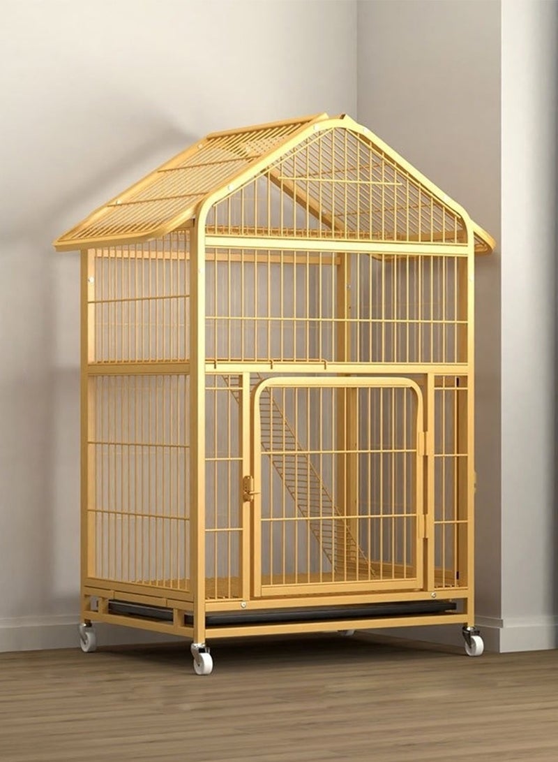 Cat Cage Pet Dog Cage DIY Small Animal Cage for Pets Portable Metal Wire Yard Fence Cat Playpen Home(3-Tier)