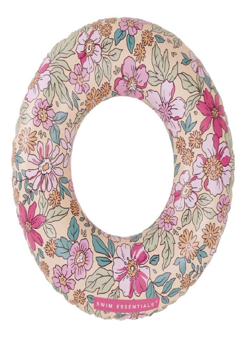 Swim Essentials  Pink Blossom Printed Swimring 55 cm diameter, Suitable for Age +3.