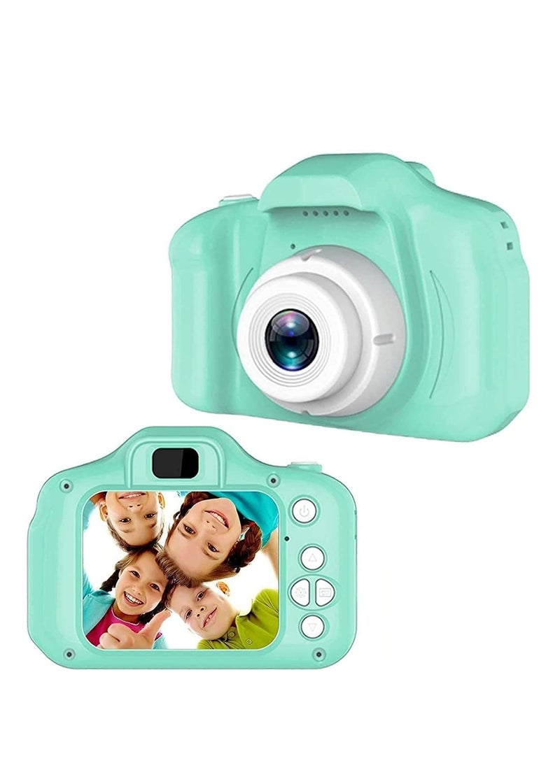 Kids Camera Gifts for 4-8 Year Old Kids | Shockproof Cameras Great Gift | Mini Child Camcorder for little Kid | With Soft Silicone Shell | For Outdoor Play (Green)