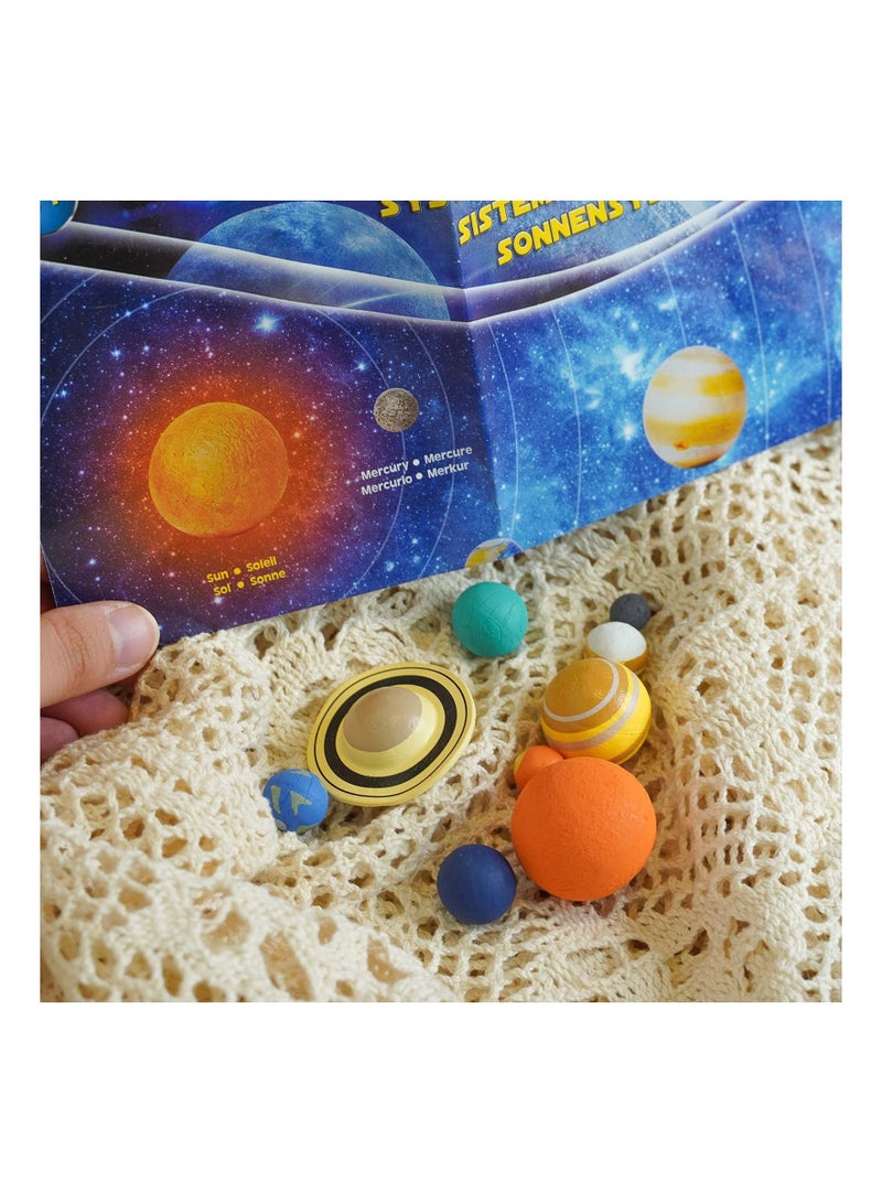 Nine Planets Model, Solar System Planet, Figure Playsets Collection Educational Toy for Astronomy Enthusiast, Fit for Toddlers and Kids