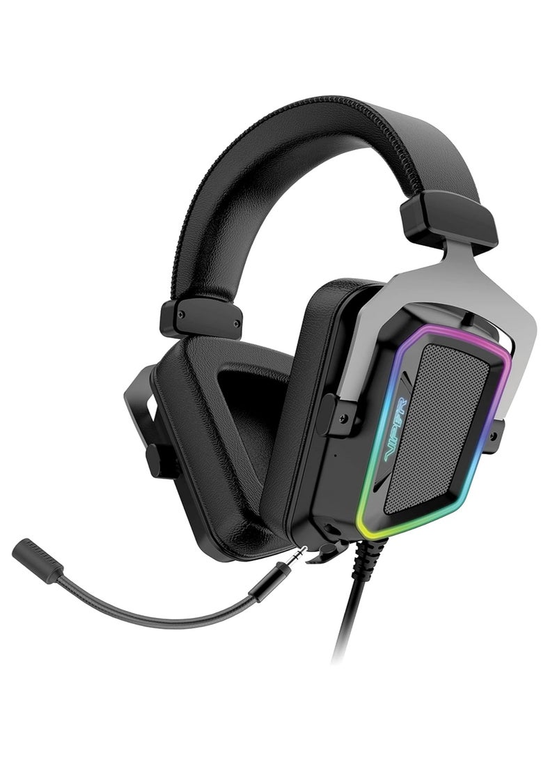 Patriot Memory Viper Gaming V380 High Definition 7.1 Virtual Surround Gaming Headset With Enc Microphone And Full Spectrum RGB