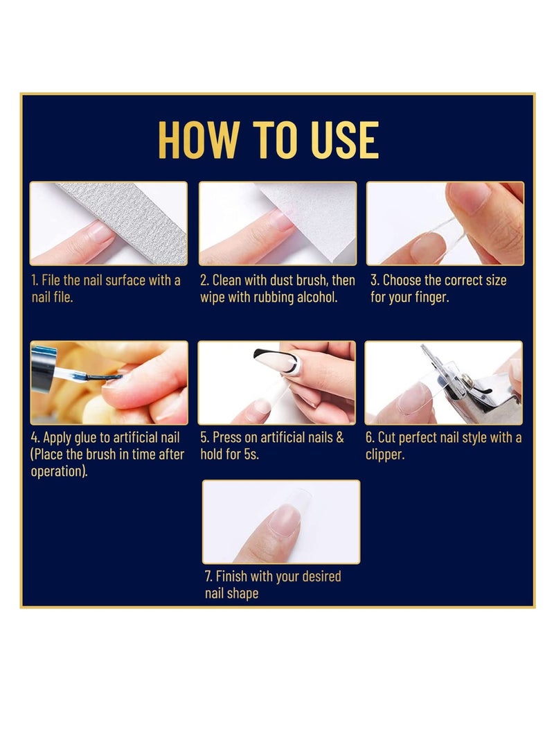 Valitic Strong Nail Glue and Strengthener - Quick Dry Brush On Gel for Long Lasting Nails - Adhesive Bond for False Nails - Strengthener for Nail Tips - 1 PACK