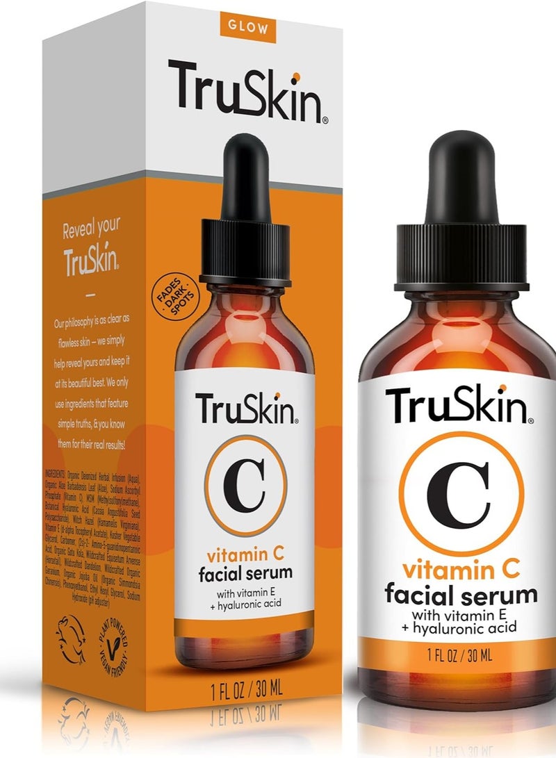 Vitamin C Face Serum - Hyaluronic Acid, Retinol, & Vit E - Anti Aging Facial Brightening Serum for Skin Care - Timeless Pure Vitamin C Serum for Face Dark Spots, Vit C Serum Oil, Face Serum for Women