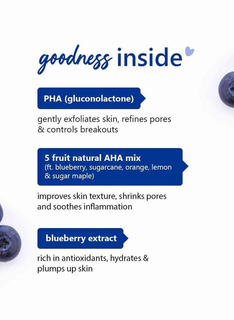 Plum 3% PHA Toner with Blueberry   Clears Breakouts and  Acne   Improves Skin Texture   Refines and Tightens Pores   Fragrance Free   100% Vegan Transparent
