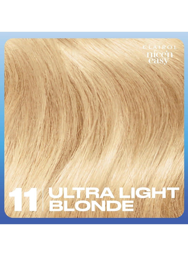 Clairol Nice'n Easy Permanent Hair Dye 11 Ultra Light Blonde Hair Color