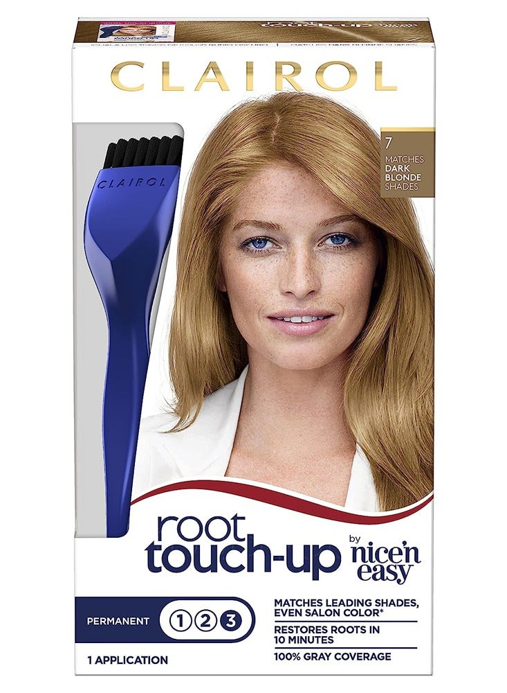 Clairol Root Touch-Up by Nice'n Easy Permanent Hair Dye 7 Dark Blonde Hair Color