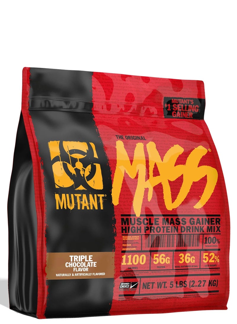 Mutant Muscle Mass Gainer 5 Lbs Triple Chocolate Flavor 16 Serving