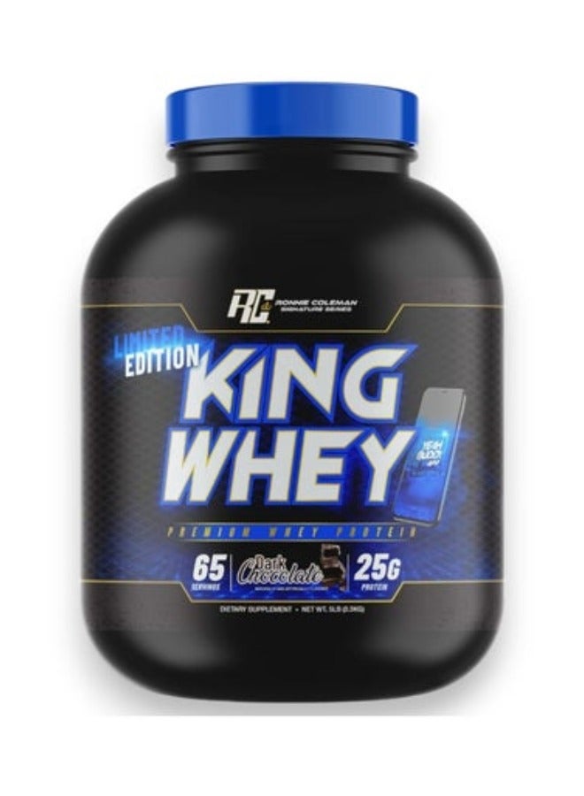 King Whey , Premium Whey Protein, Dark Chocolate, 5Lb