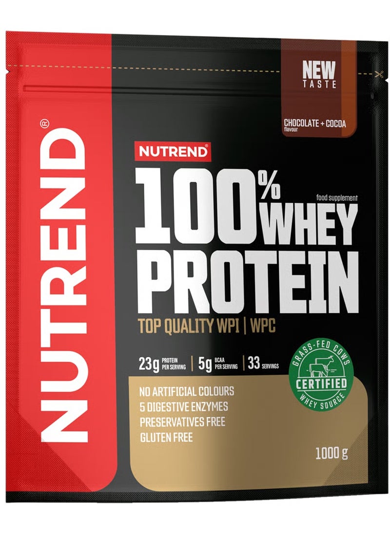 Nutrend 100% Whey Protein Chocolate Cocoa Flavor 1kg 33 Serving