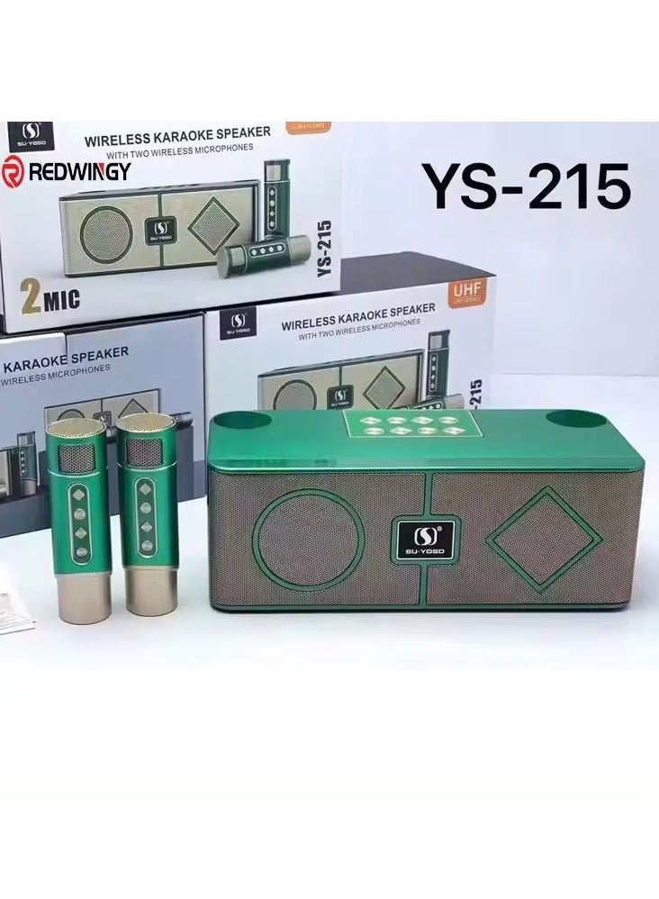 Karaoke Sound System Portable Karaoke Outdoor Rock Speakers Ys-215 Green