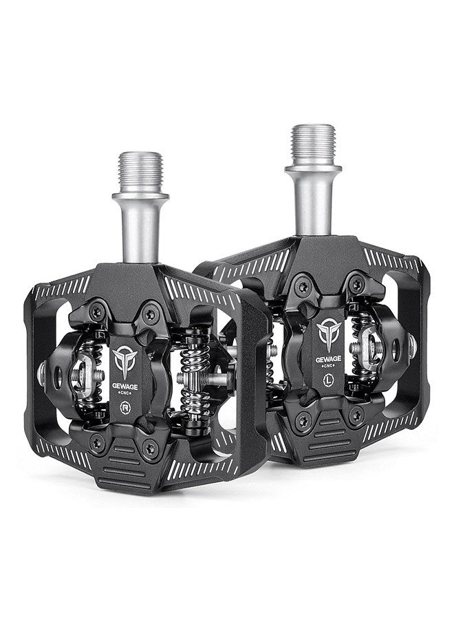 Double-sided Clip Pedals MTB Pedals Cycling Pedals with Cleats Replacement For SPD Mountain Bicycle Pedal System