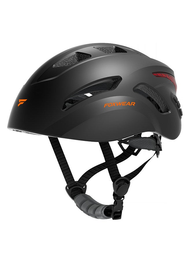 Smart Cycling Helmet Wireless Intercom Helmets with Remote Control Warning Taillight