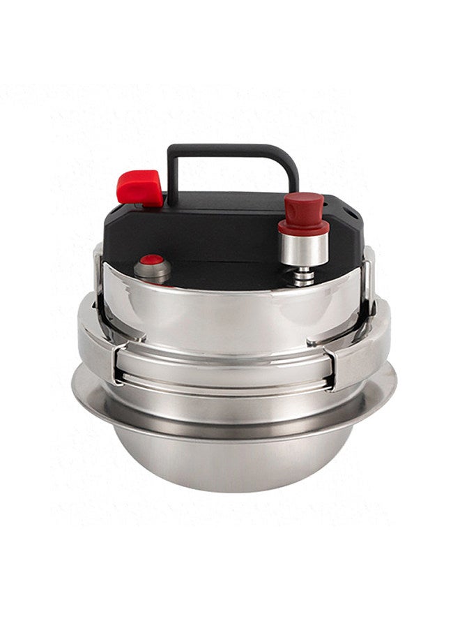 Outdoor Portable Pressure Cooker 1.2L Self-Driving Camping Vehicle Pressure Cooker Kitchen Cookware Cooking Pot Multifunctional Travel Cooking Accessory