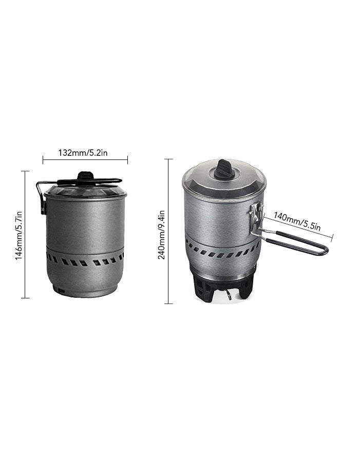 2100W Camping Gas Stove with Carry Bag Outdoor Gas Stove for Hiking Fishing Mountaineering