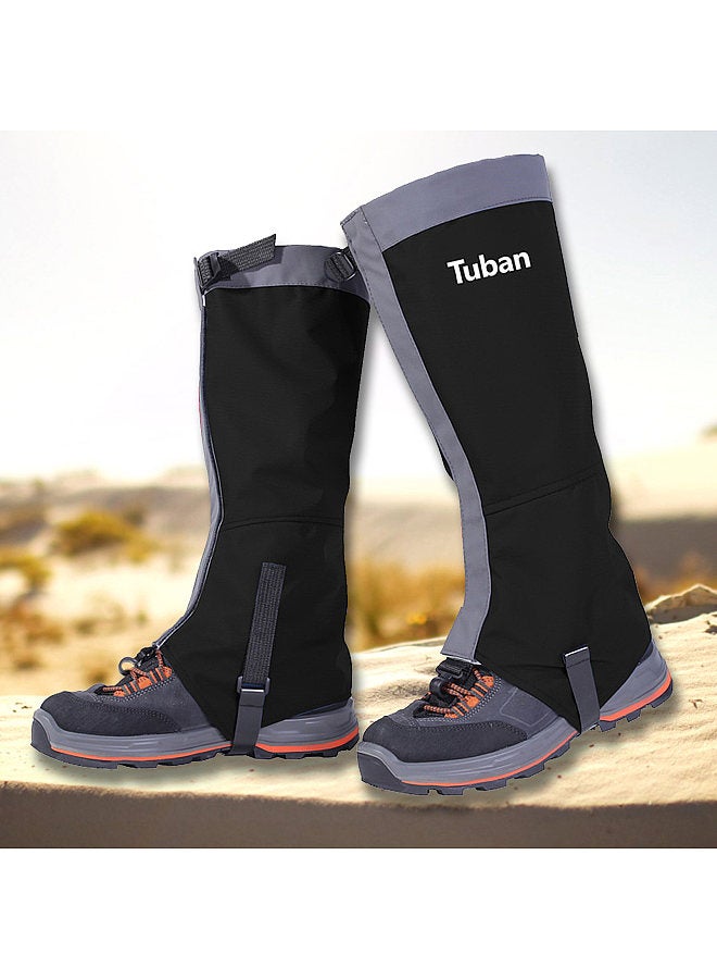 Leg Gaiters Waterproof Adjustable Anti-Tear Snow Boot Gaiters for Outdoor Snowshoeing Hiking Skiing