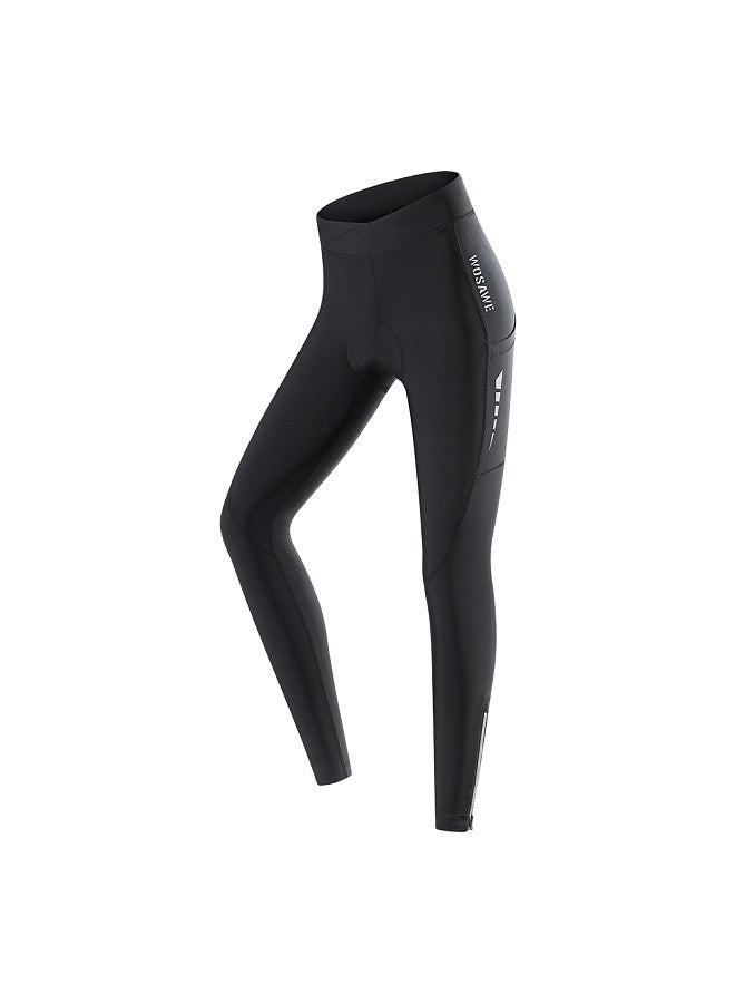 Women Cycling Pants with Pocket Breathable Gel Padded Bike Bicycle Pants Tights for Biking Running Jogging
