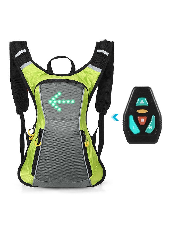 LED Turn Signal Backpack IPX5 Waterproof Reflective Backpack with Direction Indicator USB Rechargeable Safety Light Bag Wireless Remote Control Bicycle Bag for Cycling Running Walking Jogging