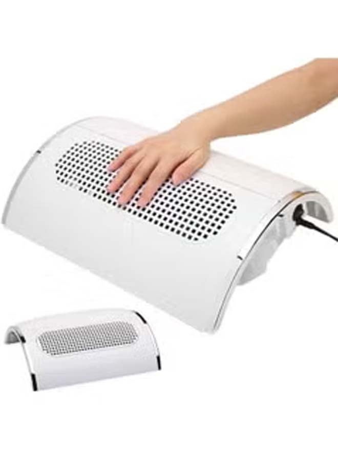 Nail Dust Collector Three Fan Nail Cleaner Vacuum Desktop Vacuum Cleaner High Power Dryer Hand Pillow Dual Use Design with Dust Bag