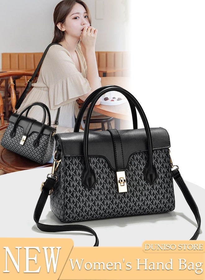 Women's Fashion Handbag Faux Leather Crossbody Bag For Women Large Capacity Tote Bags with Removable Shoulder Strap Top Handle Satchel Fashionable Travel Shoulder Bag For Ladies