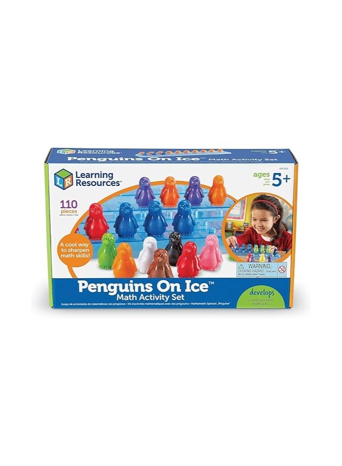 Penguins On Ice Math Activity Set, Homeschool, Early Math Skills, 110 Pieces, Ages 5+