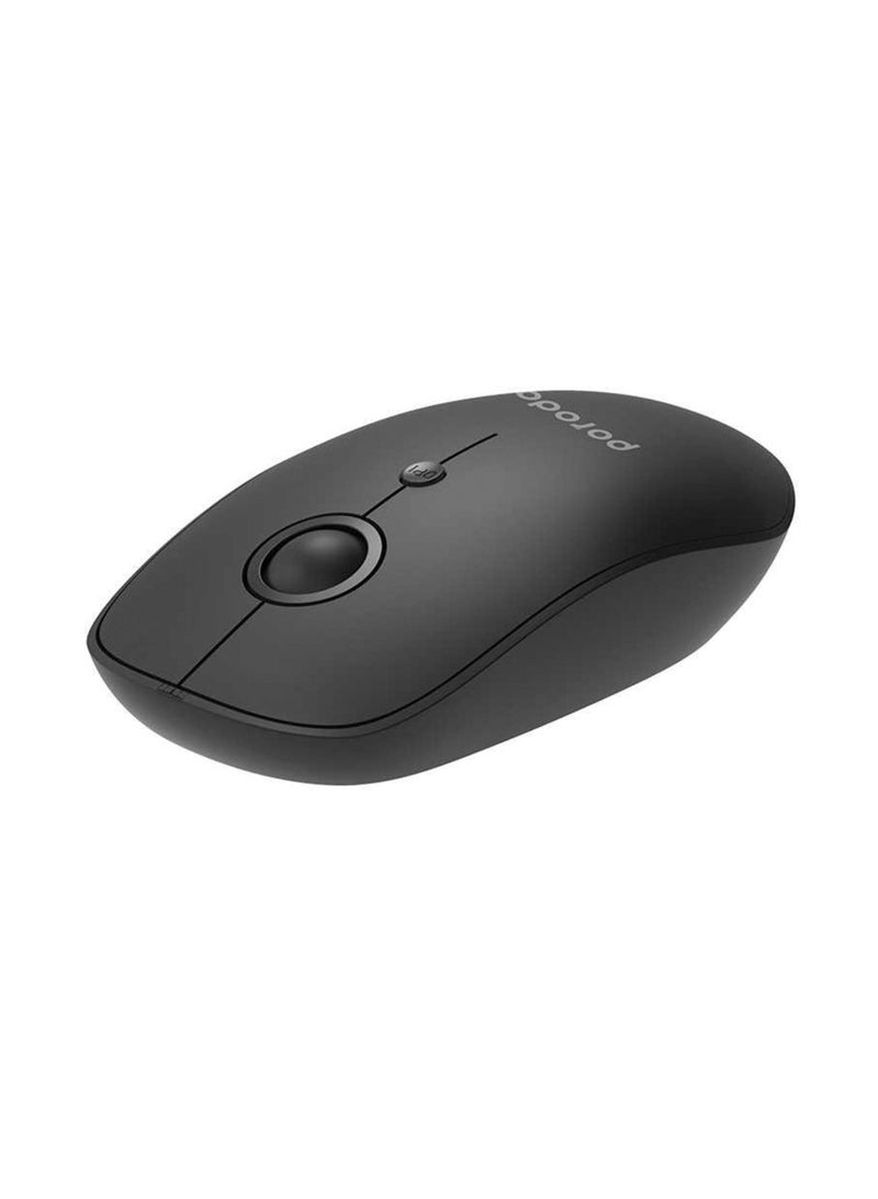 Porodo 2 in 1 Wireless Bluetooth Mouse 2.4GHz V5.0-Black