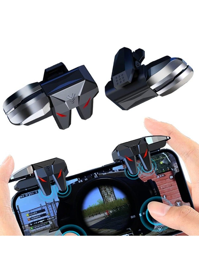 Game Trigger, PUBG Mobile Trigger Game Controller 4 Triggers L1R1 L2R2, Compatible with iPhone and Android Most Phones Support COD/PUBG/ROS and Many Other Games, Enhance Your Gaming Experience
