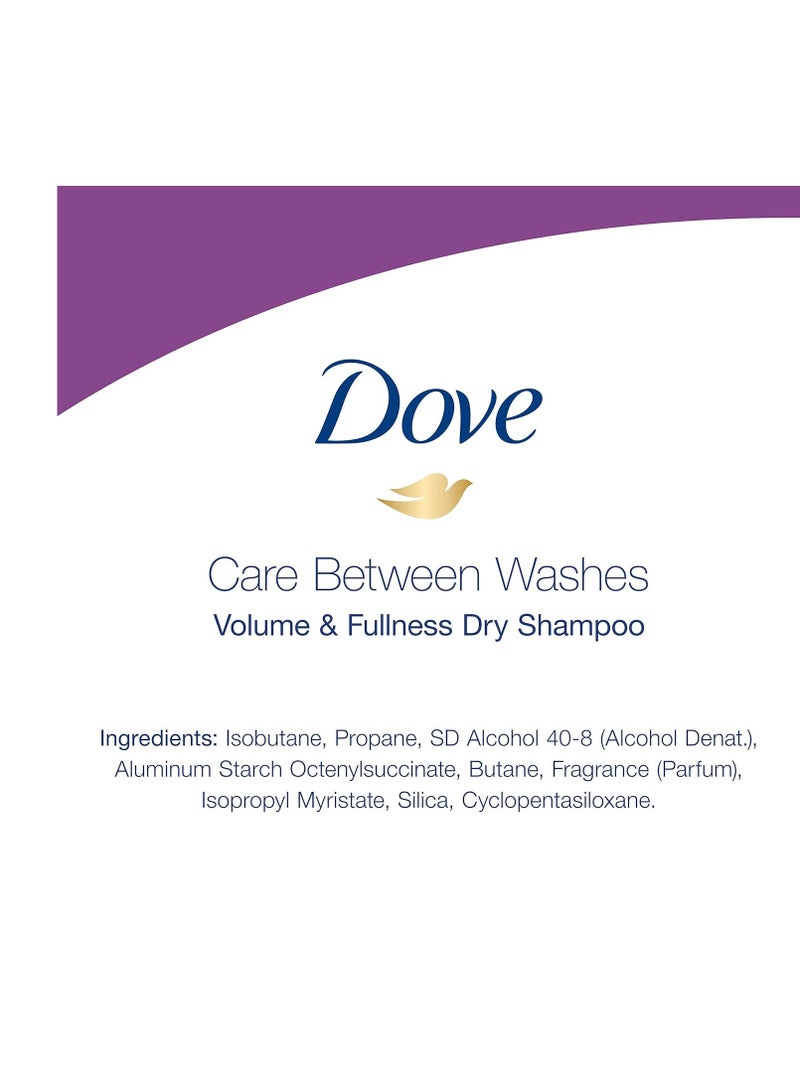 Dove Dry Shampoo Volume & Fullness 2 Count for Oily Hair for Refreshed Hair 5 oz