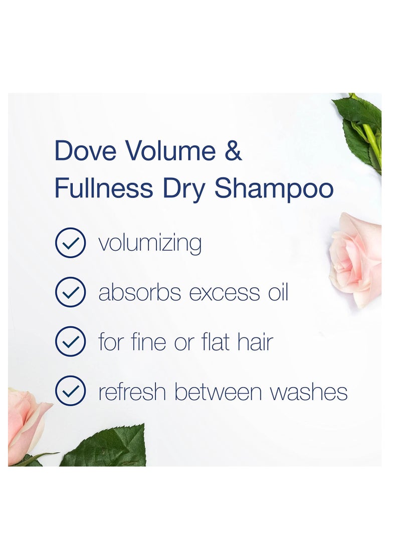 Dove Dry Shampoo Volume & Fullness 2 Count for Oily Hair for Refreshed Hair 5 oz