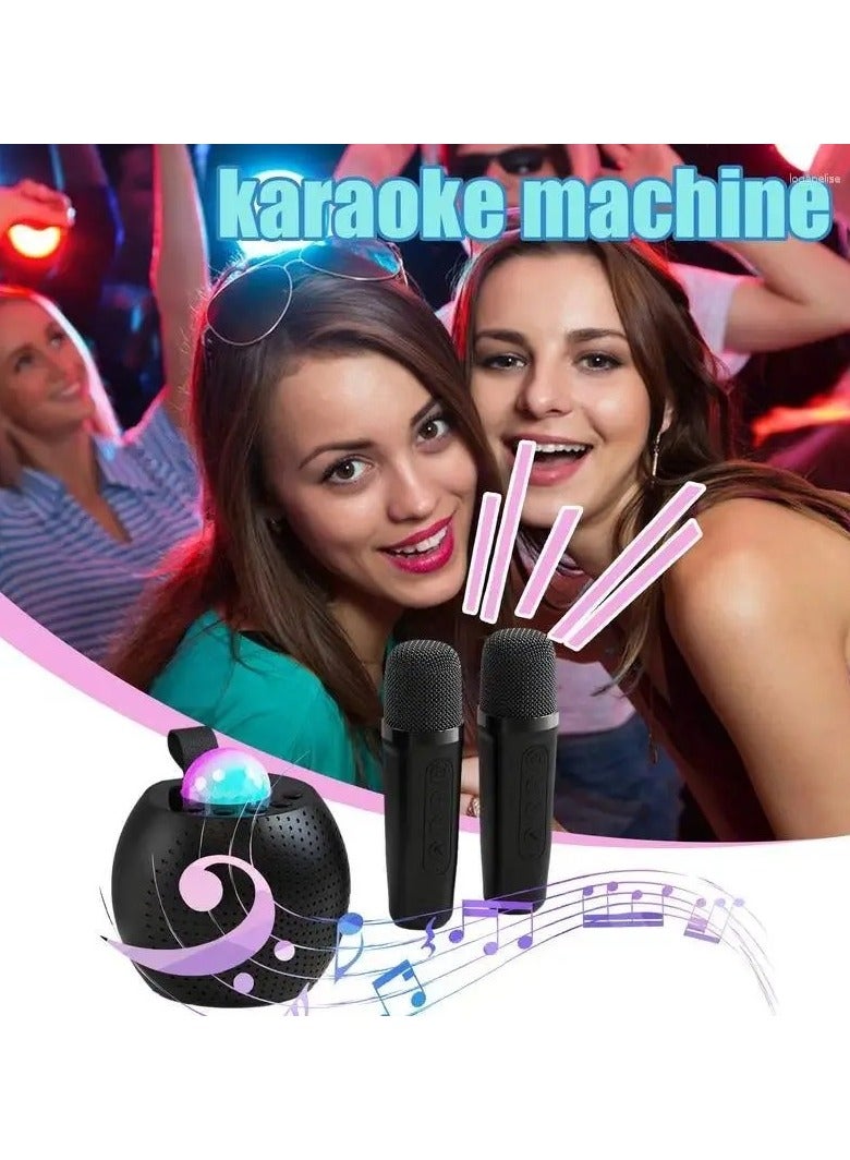 Microphones Karaoke Machine Voice Changing With 2 Wireless Light Designs for Indoor Outdoor Fun