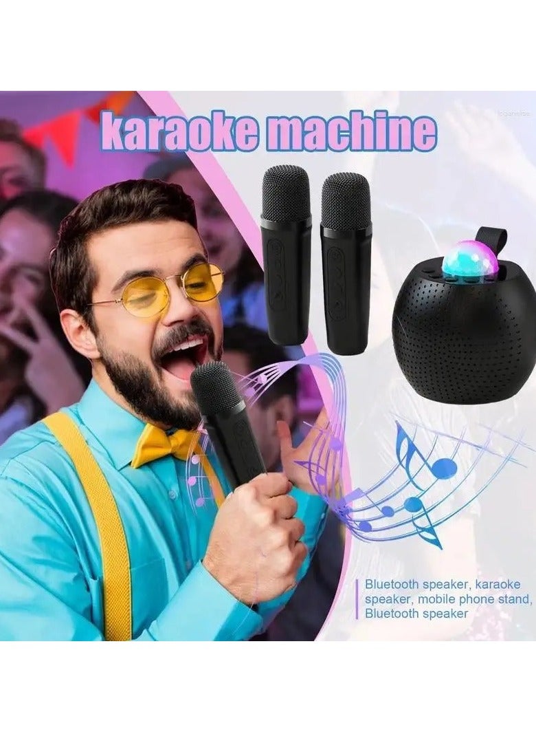 Microphones Karaoke Machine Voice Changing With 2 Wireless Light Designs for Indoor Outdoor Fun