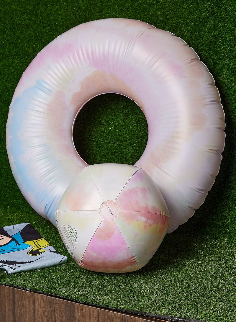 Pool Ring And Ball Set Tie Dye Multi