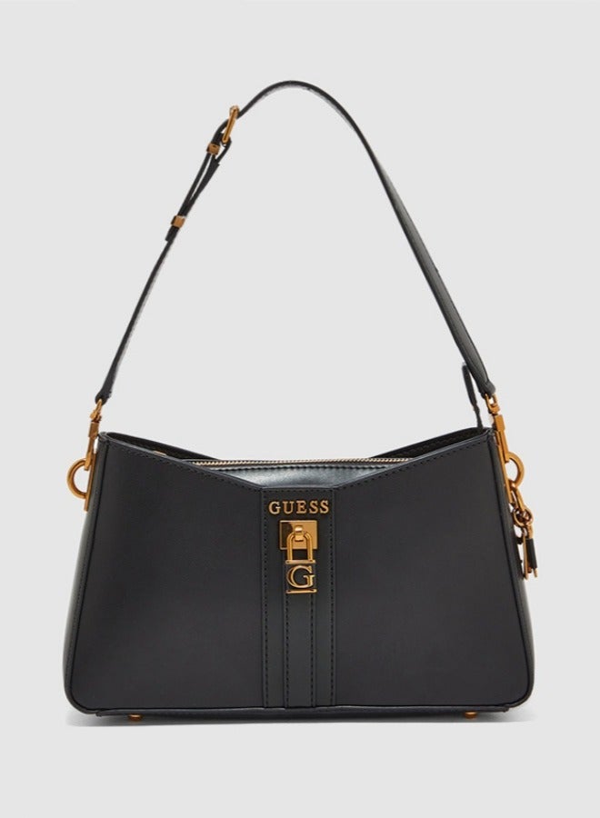 Guess Ginevra Logo Women's Elite Shoulder Bag Black Fashion Versatile Classic SB867518