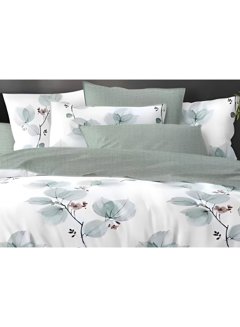 Duvet Cover Set 6 Pieces Cotton King Size Luxurious Bedding Set, Modern and Attractive Bedding Set with 1xFlat Sheet, 1xDuvet Cover, 4xPillow Cases