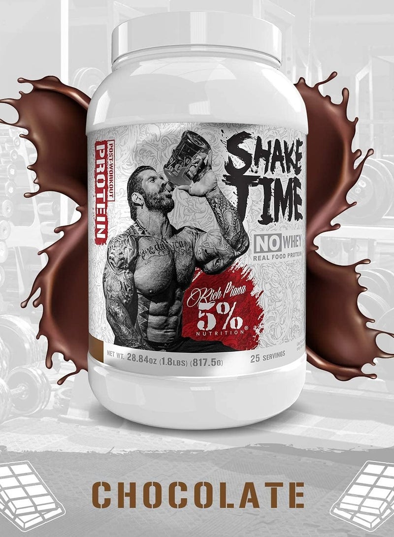 5% Nutrition Rich Piana Shake Time 1.8 Lbs Chocolate Flavor 25 Serving