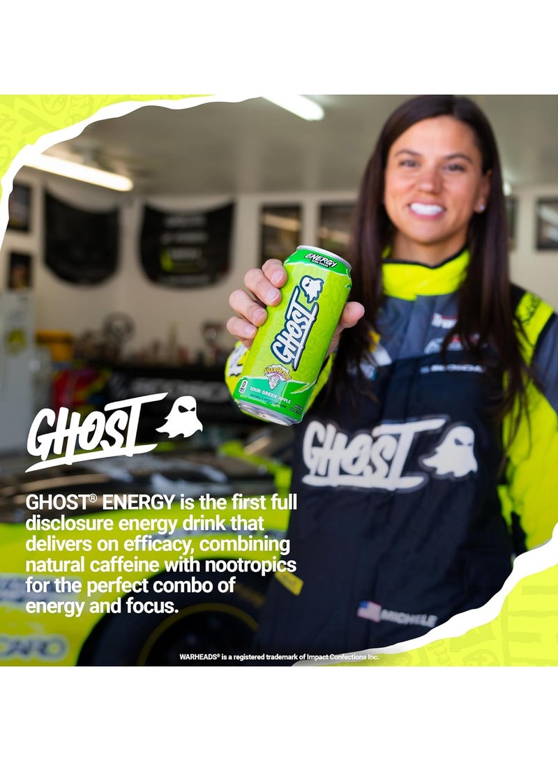 Ghost energy Drink Sour Green Apple Flavor 473ml x12