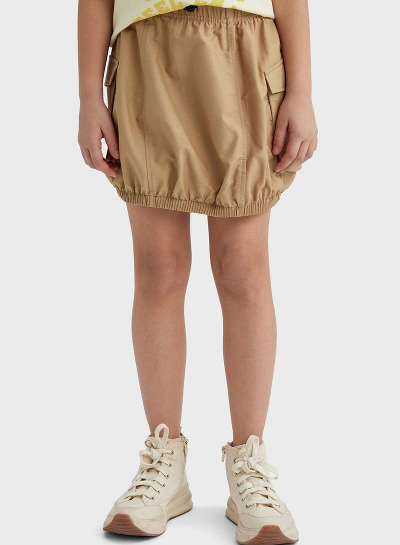 Girl Poplin Regular Fit Skirt