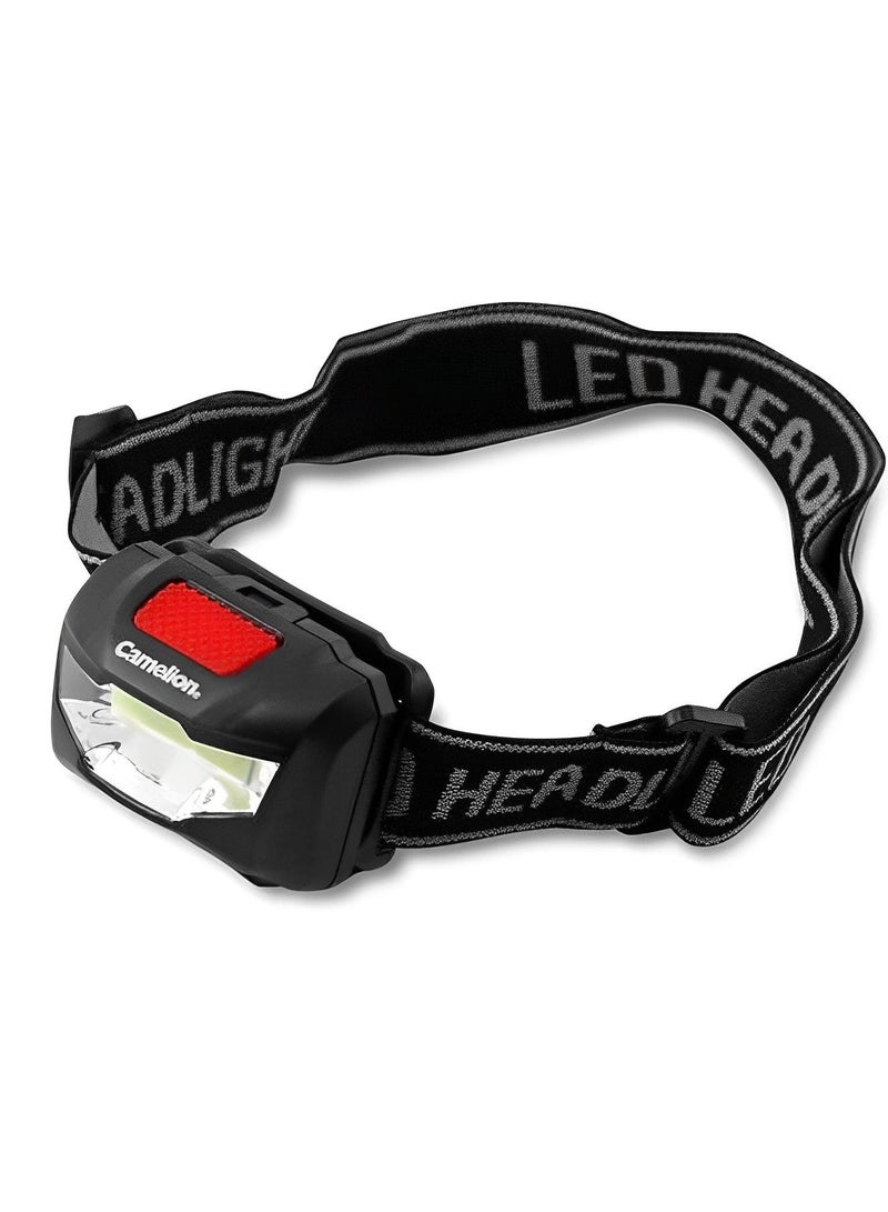 Rechargeable Head Torch - Dual Power Source -S58 COB LED - Camelion Light Head Torch - Camelion Head Light [ Li-ion Rechargeable Battery Included ]