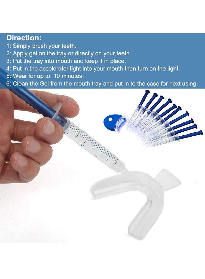 Professional Teeth Whitening Kit, Teeth Whitening Gel, Home Teeth Whitening Kit, Tooth Whiten Gel Dental Care Home Professional Bleaching Kit Light Dental Whitening Kit with LED Light