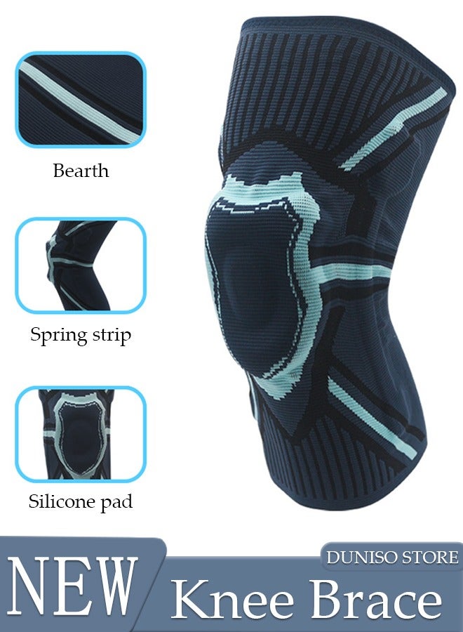 1PCS Knee Pad Knee Brace with Side Stabilizers and Patella Gel Pads Knee Support Braces for Knee Pain Meniscus Tear ACL MCL Arthritis Joint Pain Relief Injury Recovery