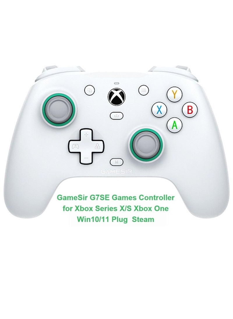 Gamepad GameSir G7 SE Wired Game Controllers for Xbox Series X/S, Xbox One, Windows 10/11 Plug Steam and Play Gaming Gamepad with Hall Effect Joysticks/Hall Trigger White