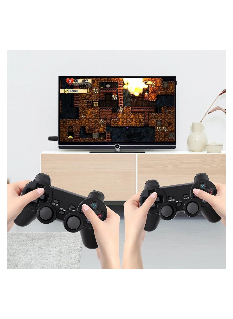 64G Retro Game Console, HD Classic Game Console, 10000+ Built-in Games, 9 Emulators Console, HDMI Output TV Video Games, High Definition Game Console with Dual 2.4G Wireless Controllers