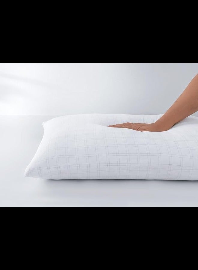 Yatas Anti Stress Pillows for Sleeping Premium Quality Bed Pillows  100% Cotton Ultra Soft Breathable Down Alternative Hotel Luxury Collection White 50x70 for Back, Stomach, or Side Sleepers
